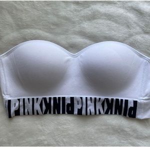 PINK seamless strapless bra